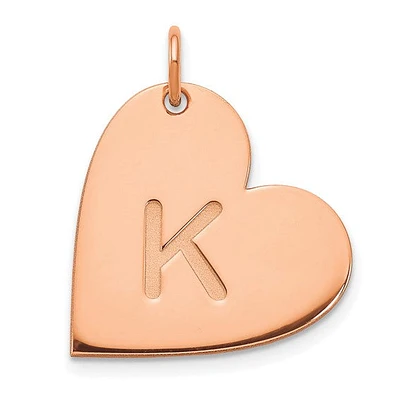 Initial Heart Charms - Sterling Silver
