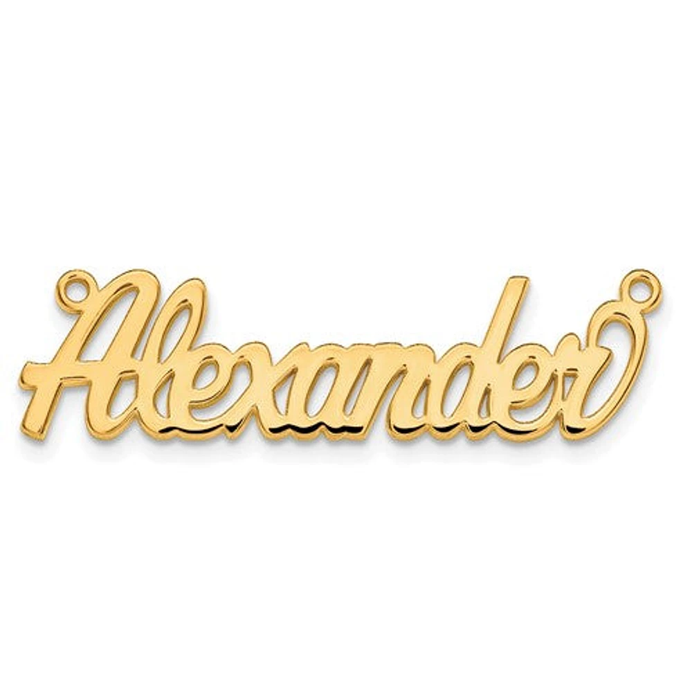 Personalized Name Plate Pendant with 1mm 18" Cable Chain