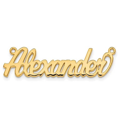 Personalized Name Plate Pendant with 1mm 18" Cable Chain