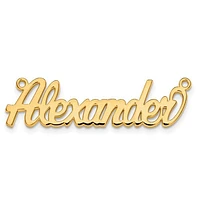 Personalized Name Plate Pendant with 1mm 18" Cable Chain