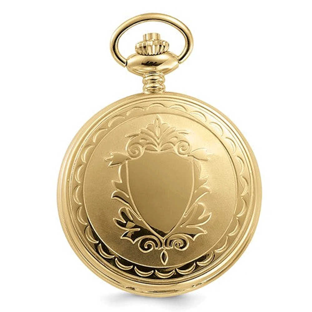 Charles Hubert Gold Finish Off-White Dial with Date Pocket Watch