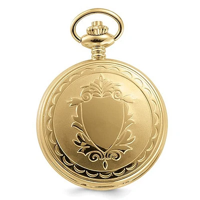 Charles Hubert Gold Finish Off-White Dial with Date Pocket Watch