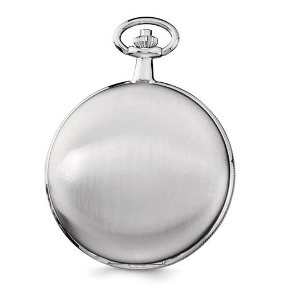 Charles Hubert Chrome Finish White Dial Pocket Watch