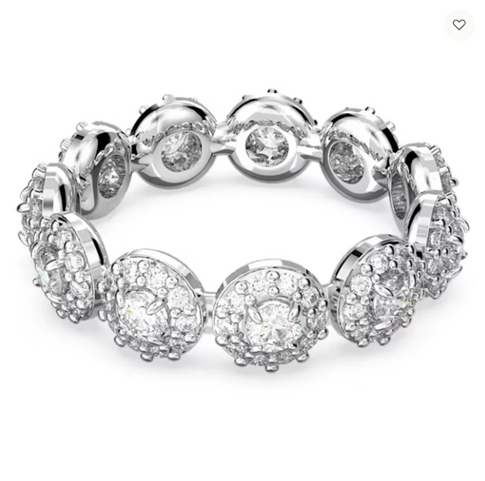 Swarovski Constella Ring Pavé, White, Rhodium plated