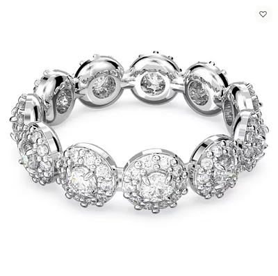 Swarovski Constella Ring Pavé, White, Rhodium plated