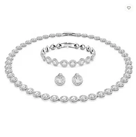 Swarovski Una Angelic set, Round cut, White, Rhodium plated 5367853