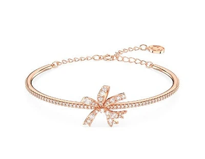 Swarovski Volta Bangle, Bow, White, Rose Gold-tone Plated - 5647565 - Discontinued