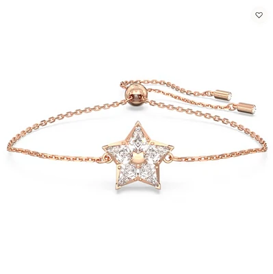 Swarovski Stella Bracelet Kite Cut, Star, White, Rose Gold-tone Plated - 5645460- Discontinued
