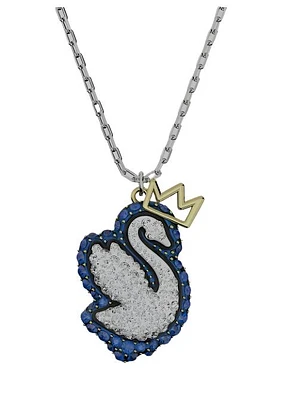 Swarovski Pop Swan pendant Swan, Blue, Rhodium plated - 5649199- Discontinued