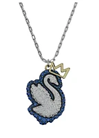Swarovski Pop Swan pendant Swan, Blue, Rhodium plated - 5649199- Discontinued