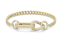 Swarovski Dextera Bracelet, Pavé, Mixed Links, White, Gold-tone Plated - 5636740