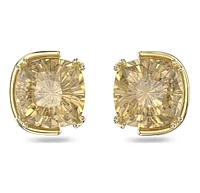 Swarovski Harmonia Stud Earrings, Cushion Cut, Gold-tone Plated 5640044- Discontinued