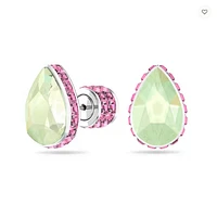 Swarovski Orbita Stud Earrings Drop Cut, Multicoloured, Rhodium Plated 5641407- Discontinued