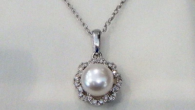 Pearl and Diamond Pendant