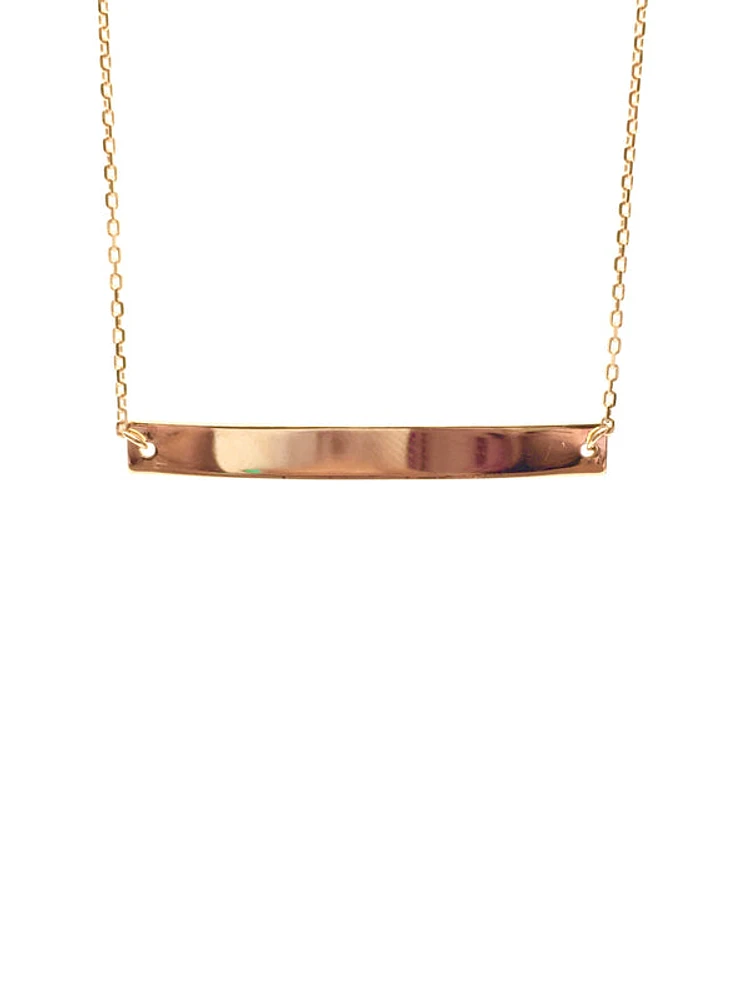 10K Rose Gold Engraveable ID Bracelet - 7 Inches