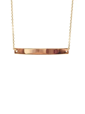 10K Rose Gold Engraveable ID Bracelet - 7 Inches
