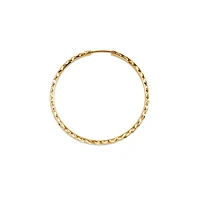 10K Yellow Gold 35mm Sleeper/Keeper/Hoop Earrings