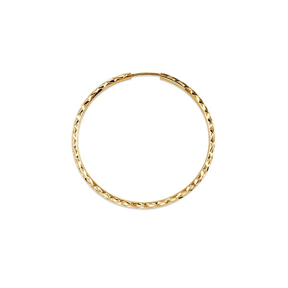 10K Gold 40mm Sleeper/Keeper/Hoop Earrings