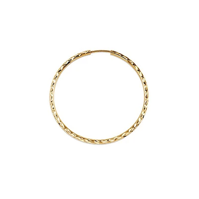 10K Gold 40mm Sleeper/Keeper/Hoop Earrings