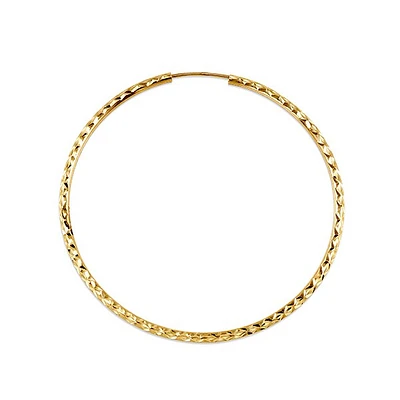 10K Gold 50mm Sleeper/Keeper/Hoop Earrings