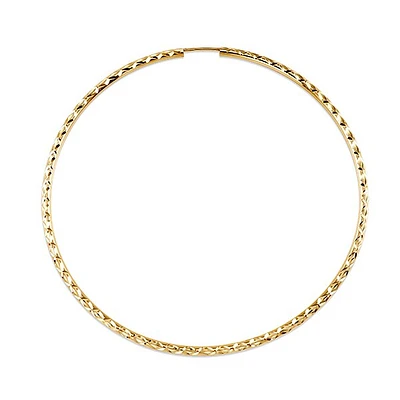 10K Gold 60mm Sleeper/Keeper/Hoop Earrings