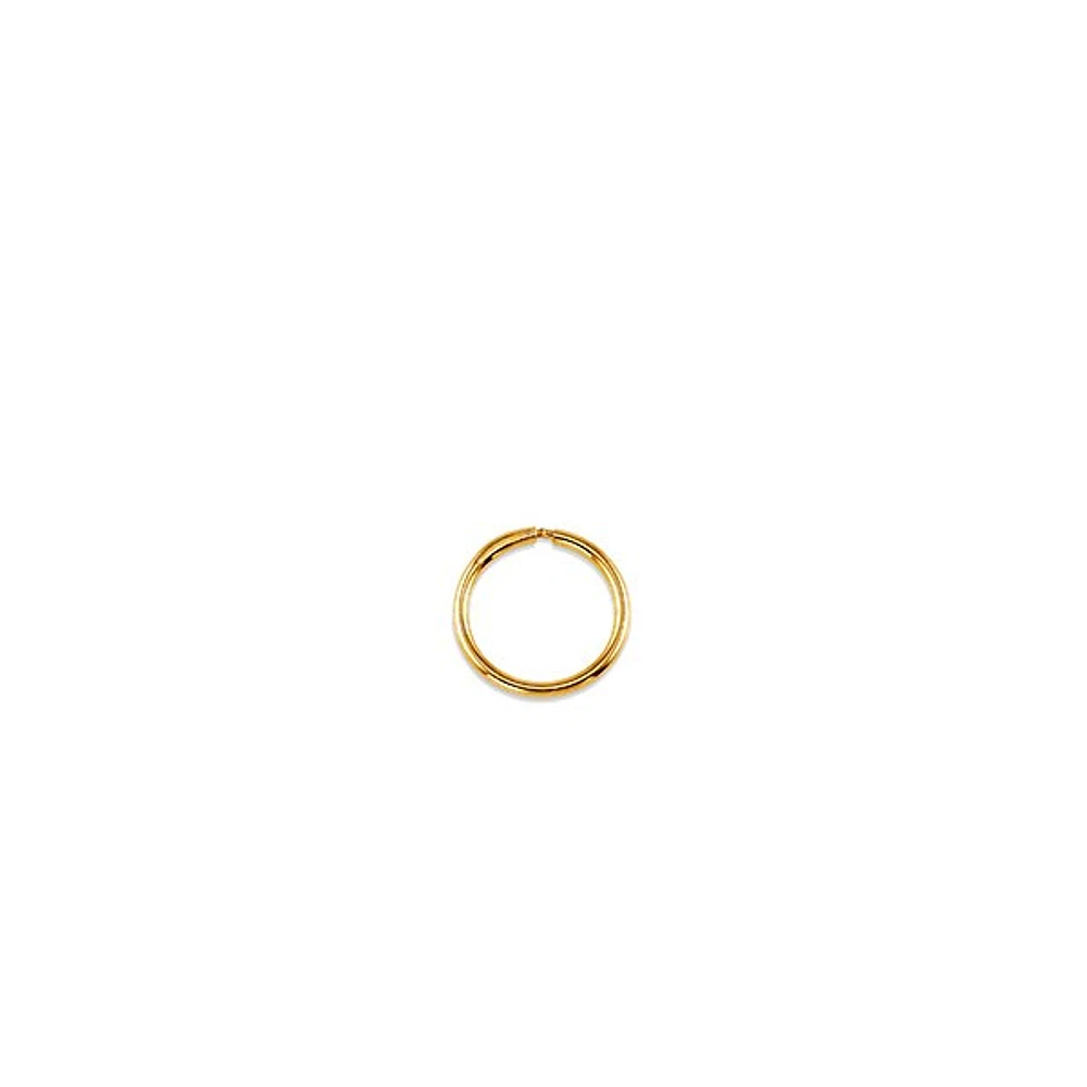 10K Yellow Gold 12mm Sleeper/Keeper/Hoop Earrings