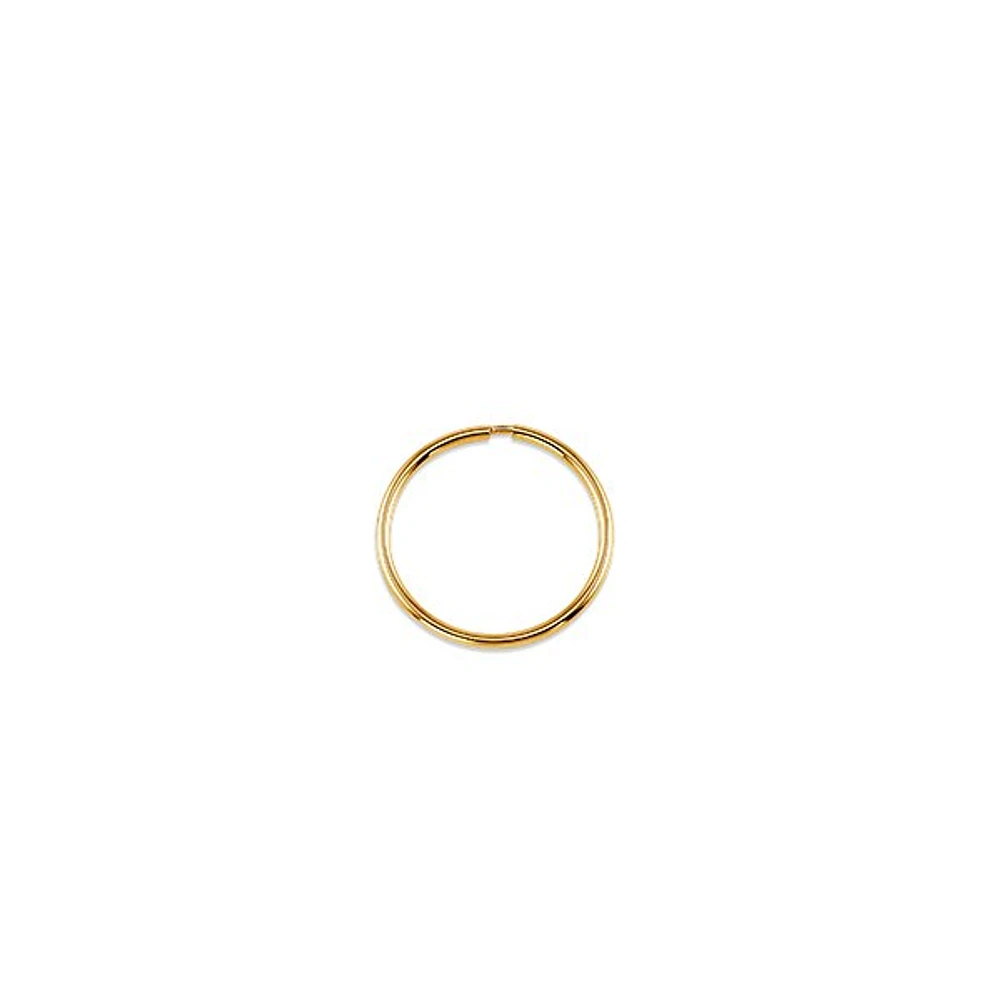 10K Yellow Gold 17mm Sleeper/Keeper/Hoop Earrings