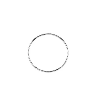 10K White Gold 30mm Sleeper/Keeper/Hoop Earrings