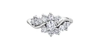 10K White Gold 1.00cttw Diamond Ring, size 6.5