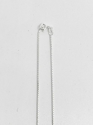 925 Sterling Silver 1.1mm Polished Boxed Chain with Spring Clasp - 16 Inches