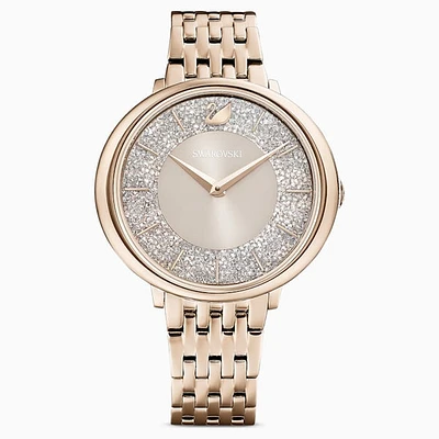 CRYSTALLINE CHIC WATCH, METAL BRACELET, GREY, CHAMPAGNE-GOLD TONE PVD - 5547611 - Discontinued