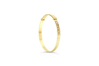 10K Yellow Gold Diamond Cut Baby Bangle