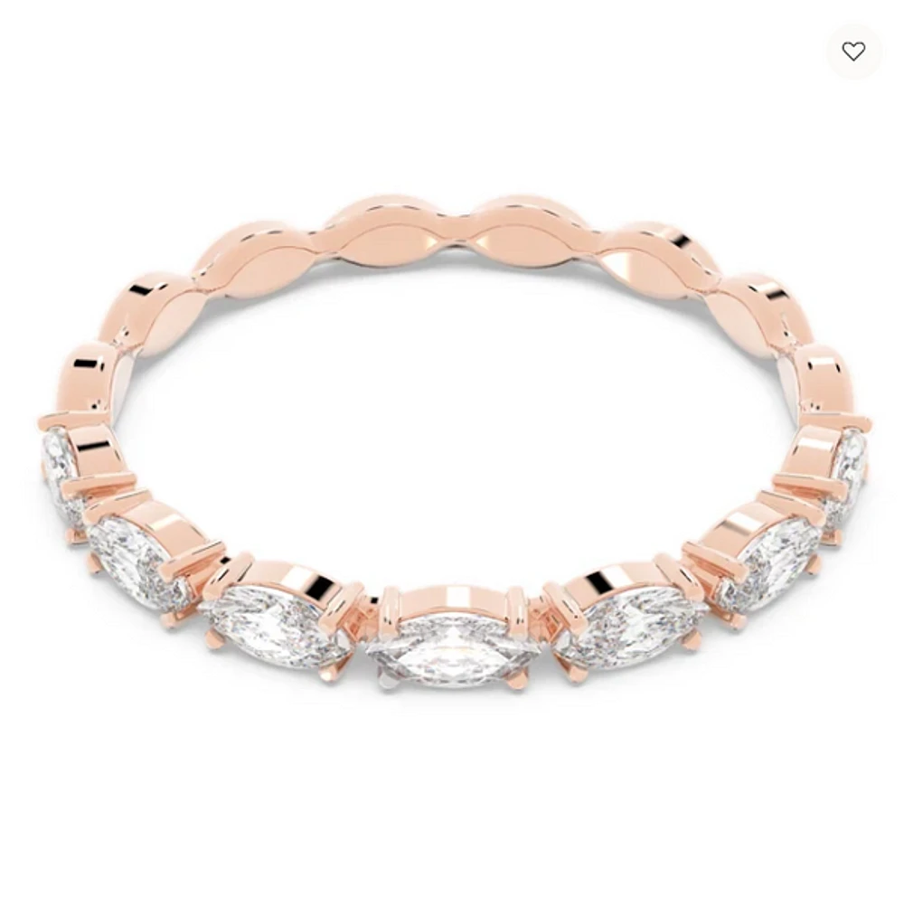 Swarovski Vittore Ring Marquise Cut, White, Rose Gold-tone Plated - 5366583