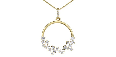 10K Yellow Gold 0.50cttw Diamond Necklace, 18"