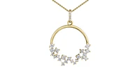 10K Yellow Gold 0.50cttw Diamond Necklace, 18"