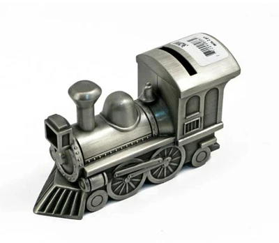 Pewter Locomotive Bank