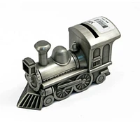 Pewter Locomotive Bank