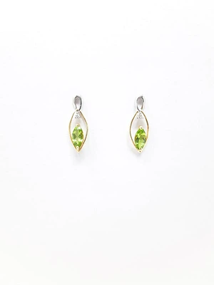 Peridot and Diamond Earrings