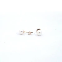 14K Yellow Gold 5.5-6.0mm Cultured Pearl Earrings with Butterfly Backs