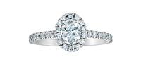 14K Gold 0.84cttw Lab Grown Oval Diamond Engagement Ring - / 4