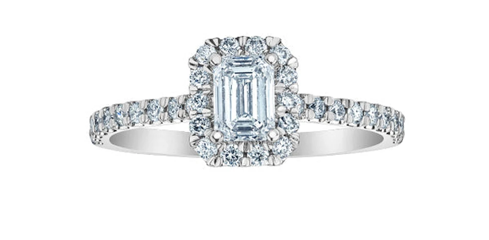 14K Gold 0.84cttw Lab Grown Diamond Engagement Ring - /