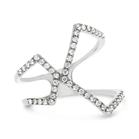 14K White, Yellow or Rose Gold 0.27cttw Diamond Geometric Ring - 14K White Gold