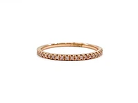 14K Rose Gold 0.09cttw Pink Diamond Band - Size 6.5
