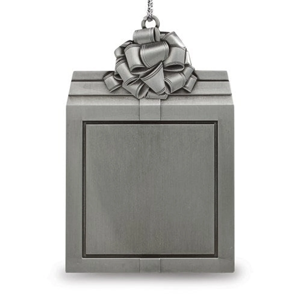 Pewter Gift Package Engraveable Ornament