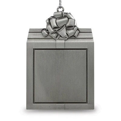 Pewter Gift Package Engraveable Ornament