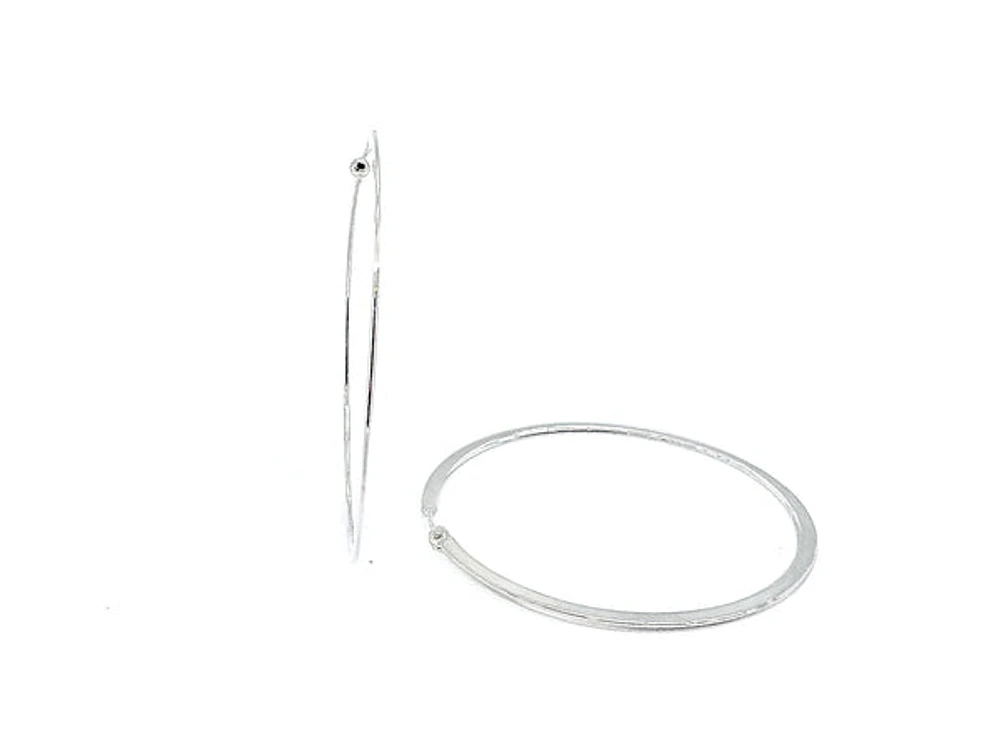 Sterling Silver Hoop Earrings 50mm