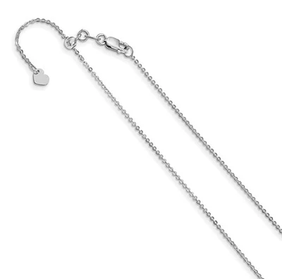 Adjustable 14K Gold Flat Cable Chain 16