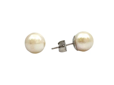 14K Gold 7-7.5mm Cultured Pearl Earrings with Butterfly Backs