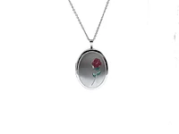 Sterling Silver Oval Locket Necklace 18"