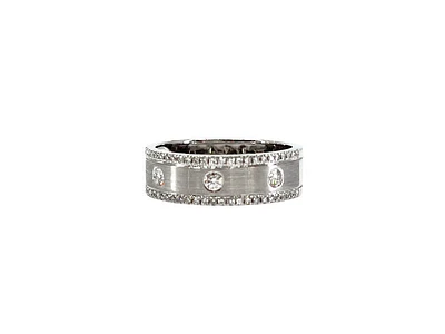 14K White Gold 0.28cttw Diamond Band - Size 6.5